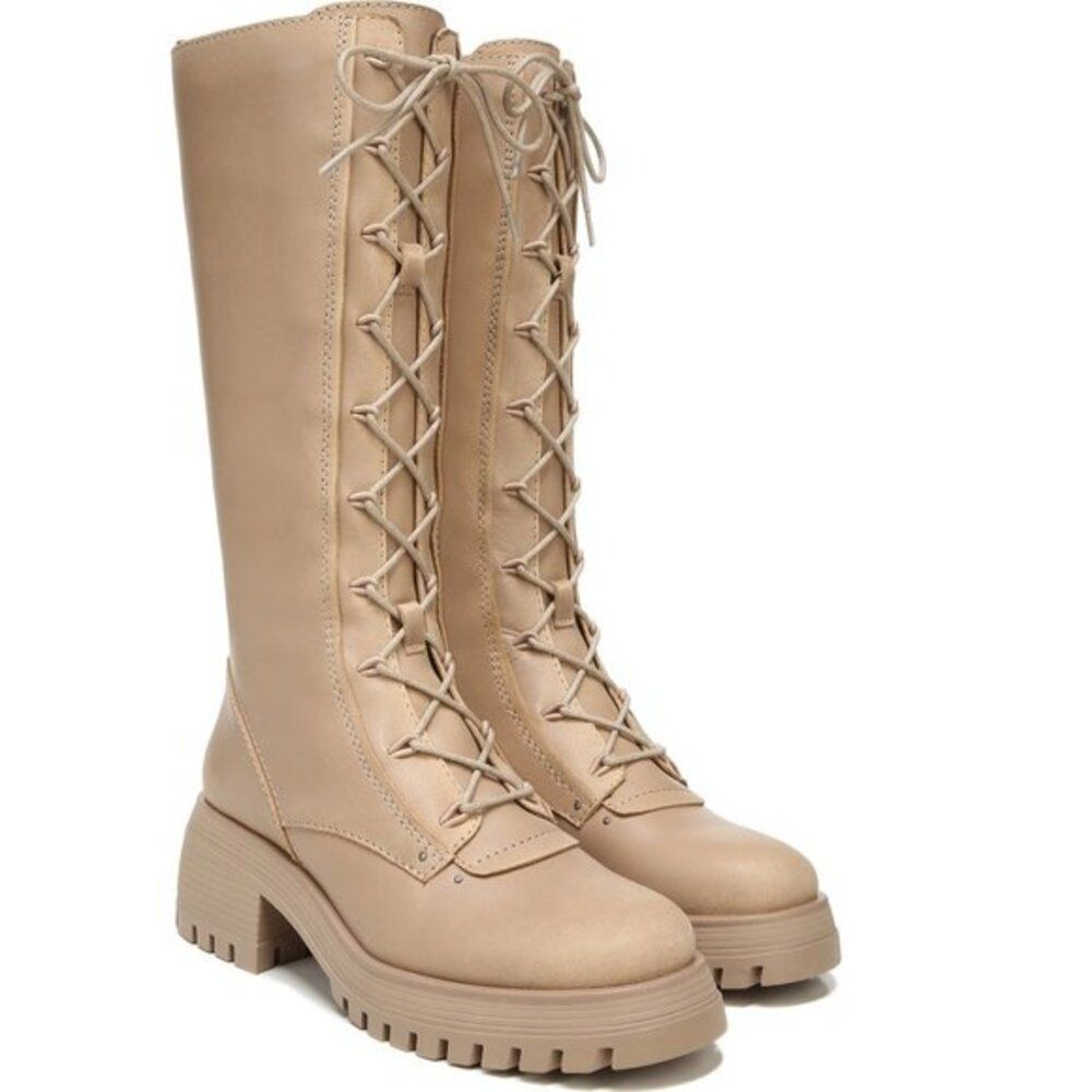 Franco Sarto Women's Jasper ChunkyLug Sole Leather Lace‎ Up Boot